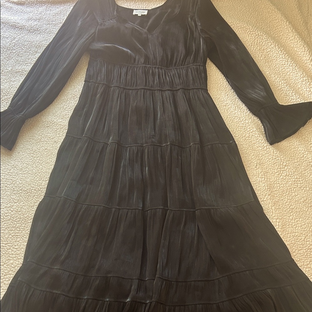Bohme Black Long Sleeve Tiered Dress